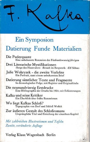 Kafka symposion datierung - datierung,